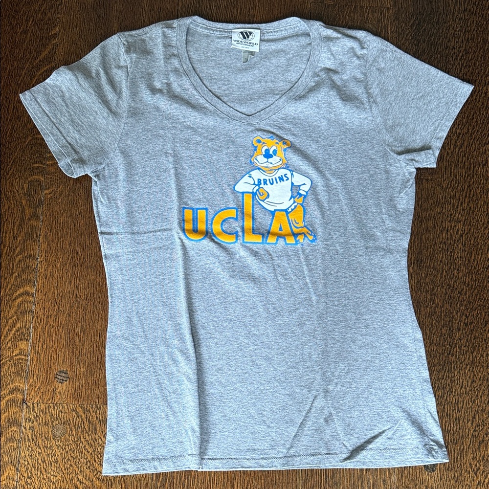 UCLA Bruins Gray V-Neck Short Sleeve Tee